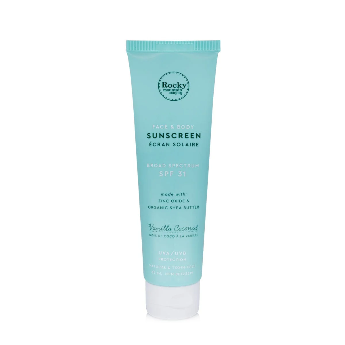 Face And Body Sunscreen Broad Spectrum SPF 31 Vanilla Coconut